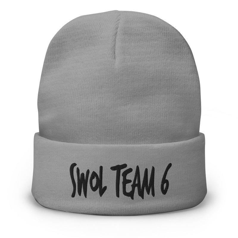 SWOL TEAM 6 BEANIE - WHITE / GREY