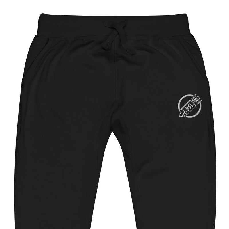 BSL PREMIUM FLEECE JOGGERS - WHITE CIRCLE BULLET LOGO