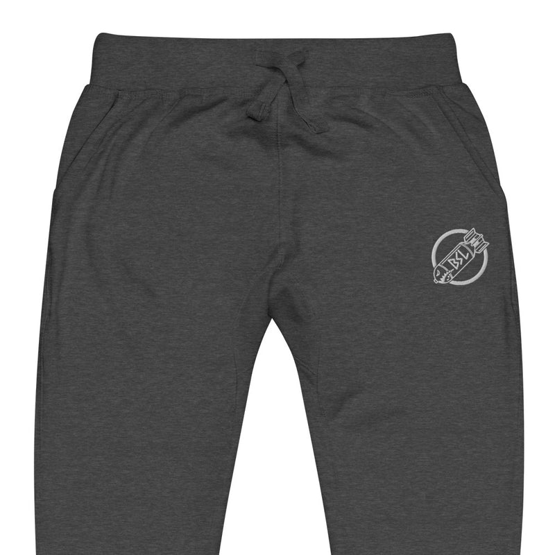 BSL PREMIUM FLEECE JOGGERS - WHITE CIRCLE BULLET LOGO