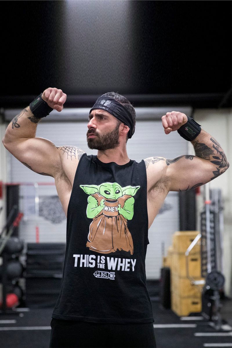 This Is the Whey Baby Growda Tank Cut-Off -Black