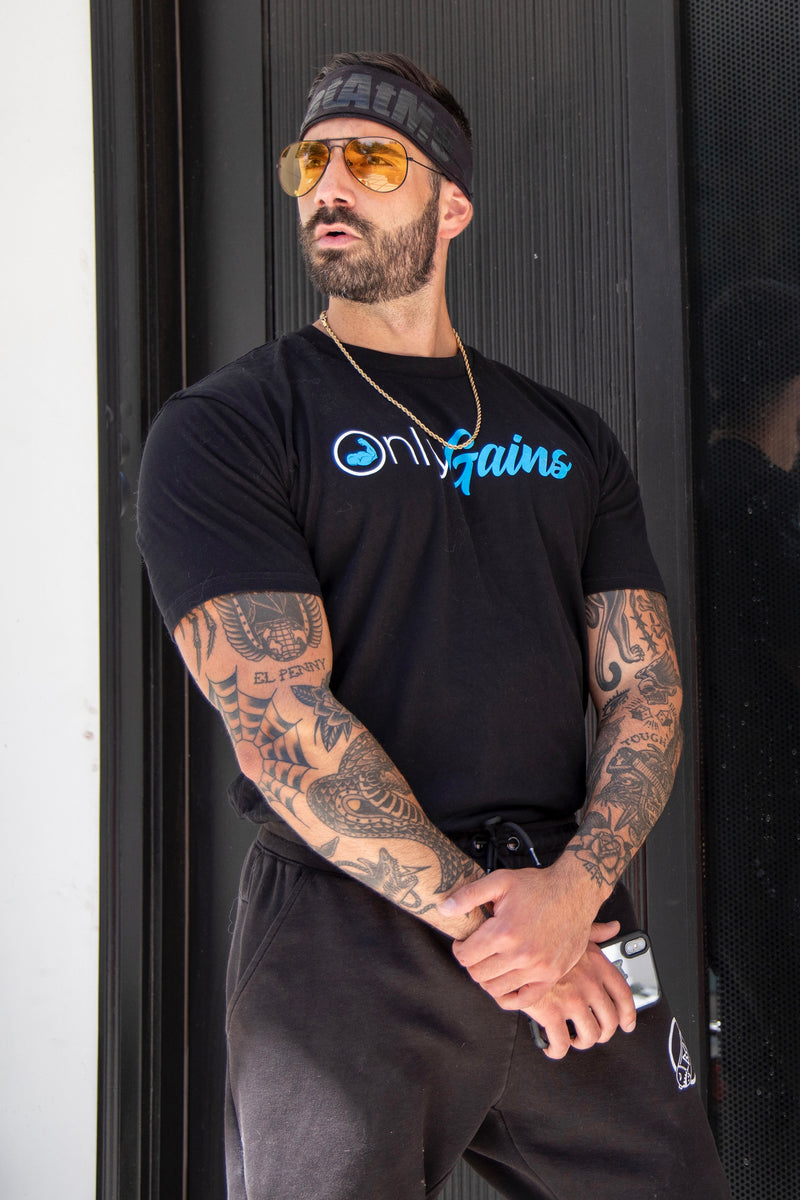 Only Gains Tee- Black