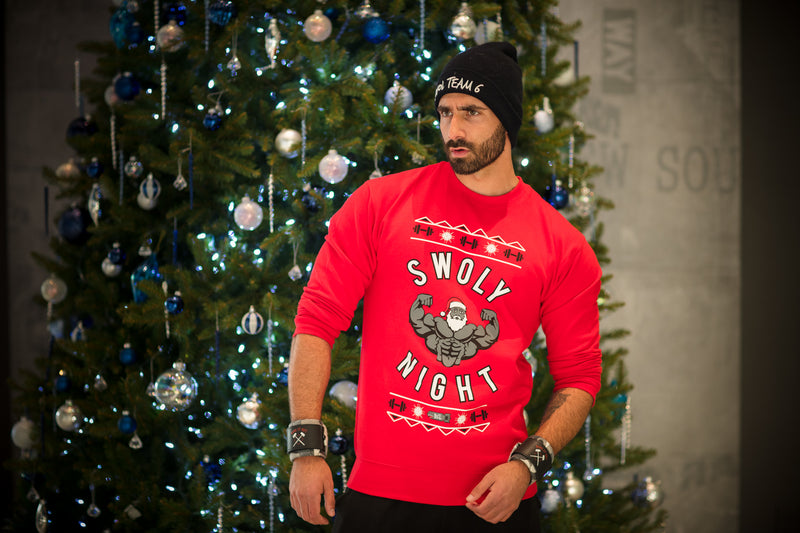 BSL Swoly Night Christmas Sweater - Red
