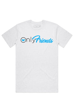 Only Friends Tee- White Heather