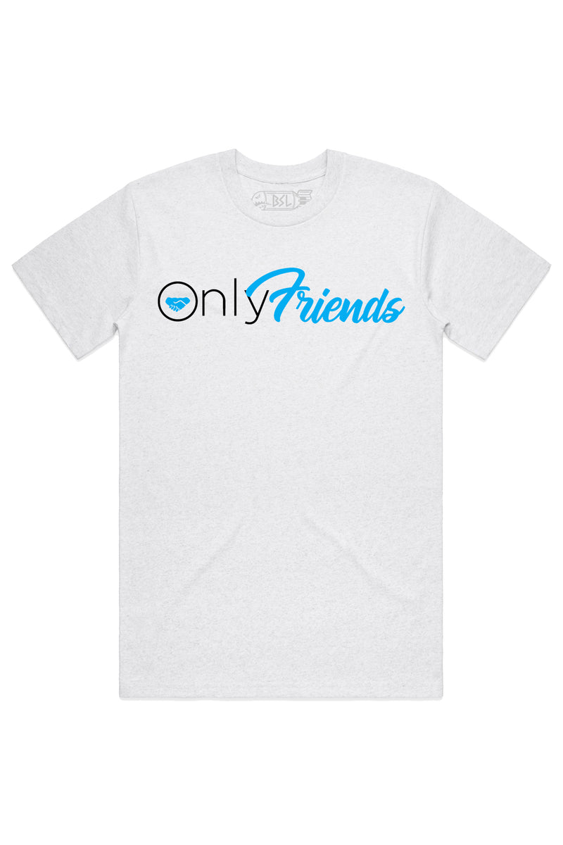 Only Friends Tee- White Heather