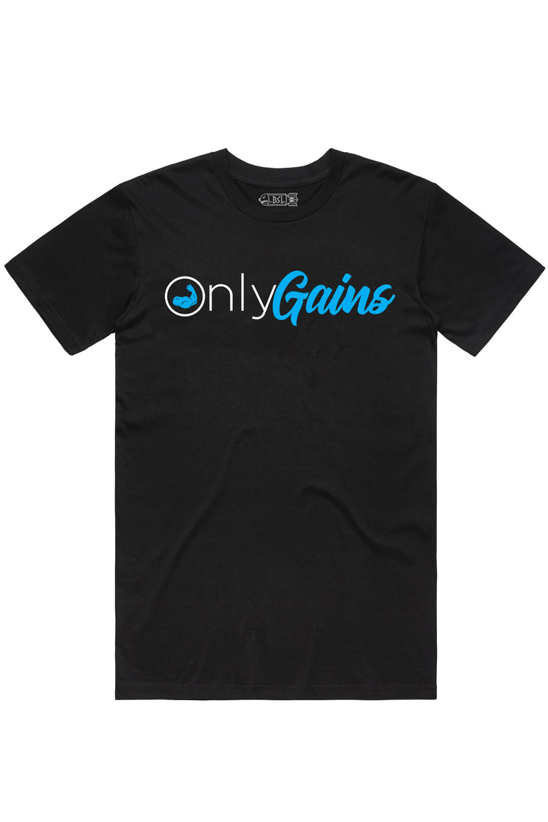 Only Gains Tee- Black