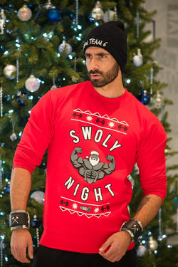 BSL Swoly Night Christmas Sweater - Red