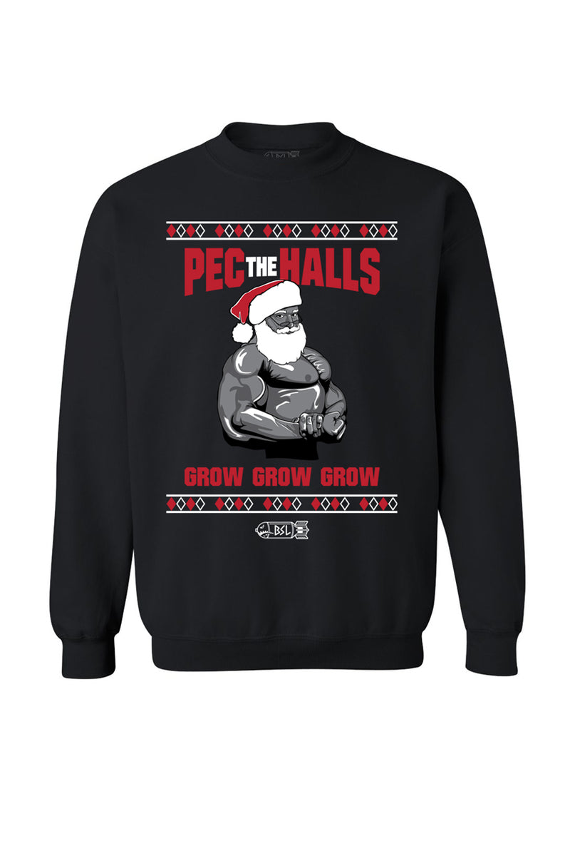BSL Pec the Halls Christmas Sweater - Black